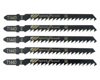 5pc, 75mm x 6 TPI Fast Cut Jigsaw Blades For Wood (T144D)